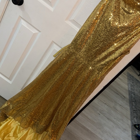 ✨Sparkle Gold Mermaid Evening Gown - Picture 4 of 7